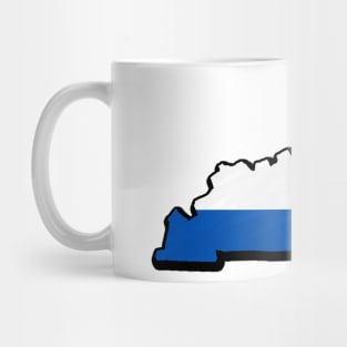 Red, White, and Blue Kentucky Outline Mug